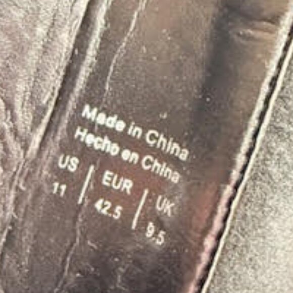 ALDO Black Patent Leather Round Pointed Toe Block Heel Ankle Boots Size 11 - Picture 11 of 13